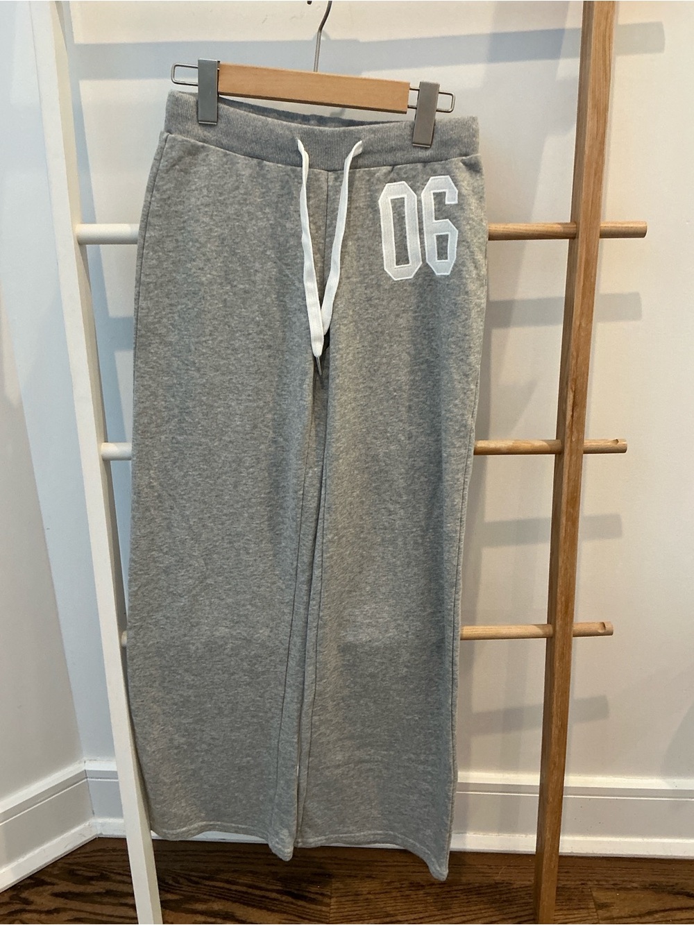 Edikted Gray Track Joggers with White '06' Detail